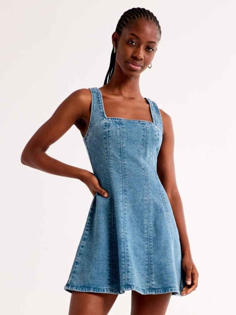 Abercrombie & Fitch Blue Denim Mini Dress - Picture 4 of 4